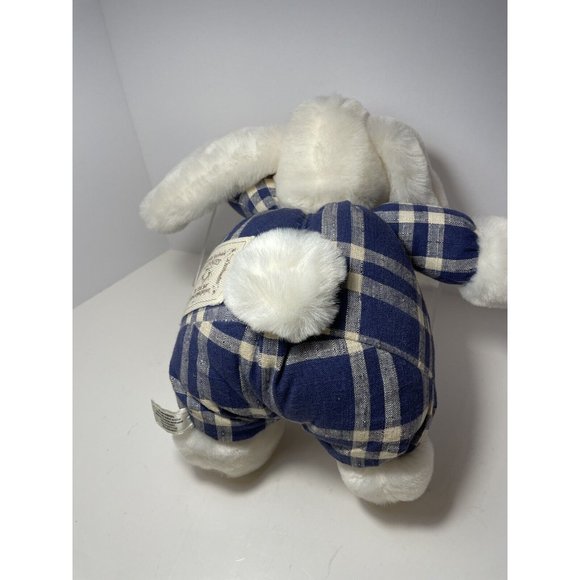 Bunnies By The Bay Reg# PA3261 Limited EDITION White Blue Plaid Large 12 In Bow - Picture 5 of 8